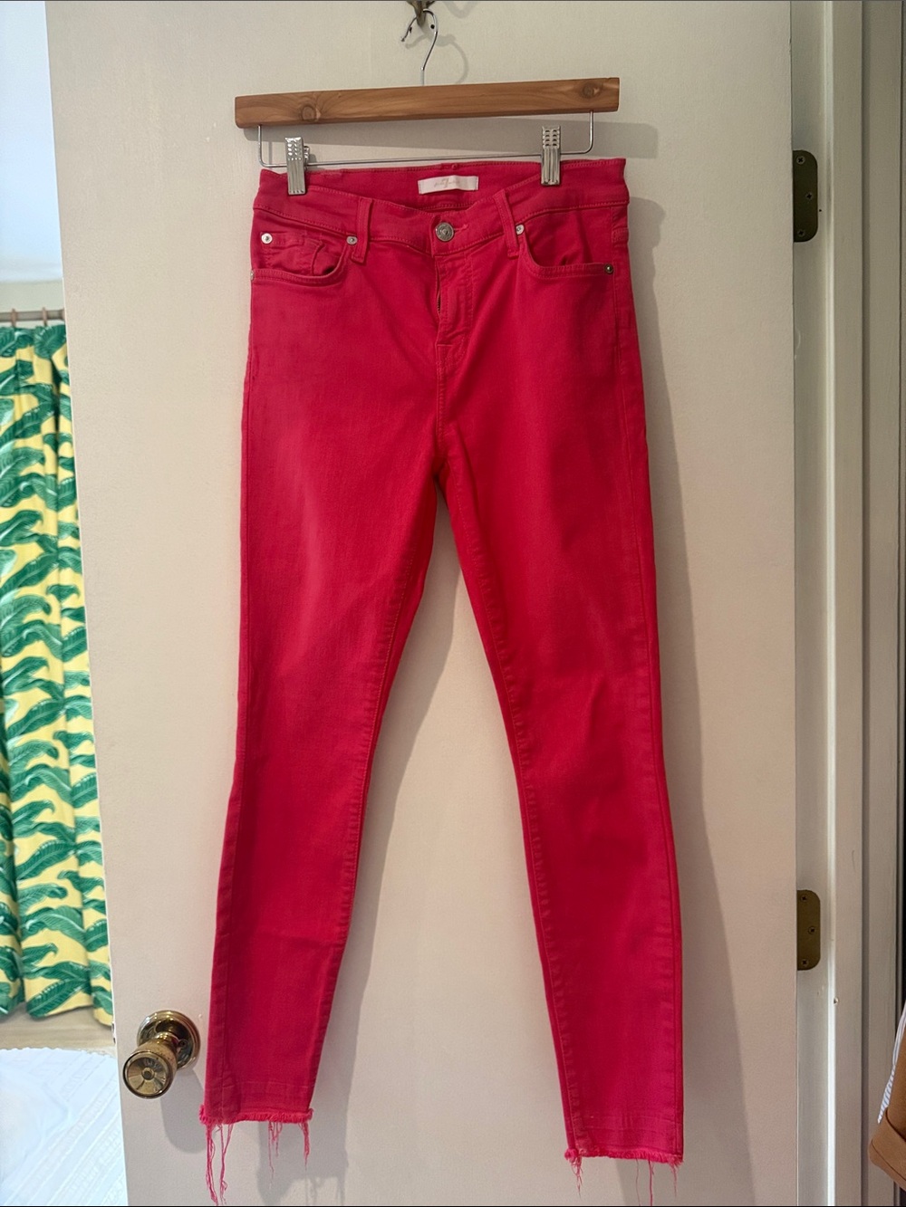7 For All Mankind Pink Skinny Jeans